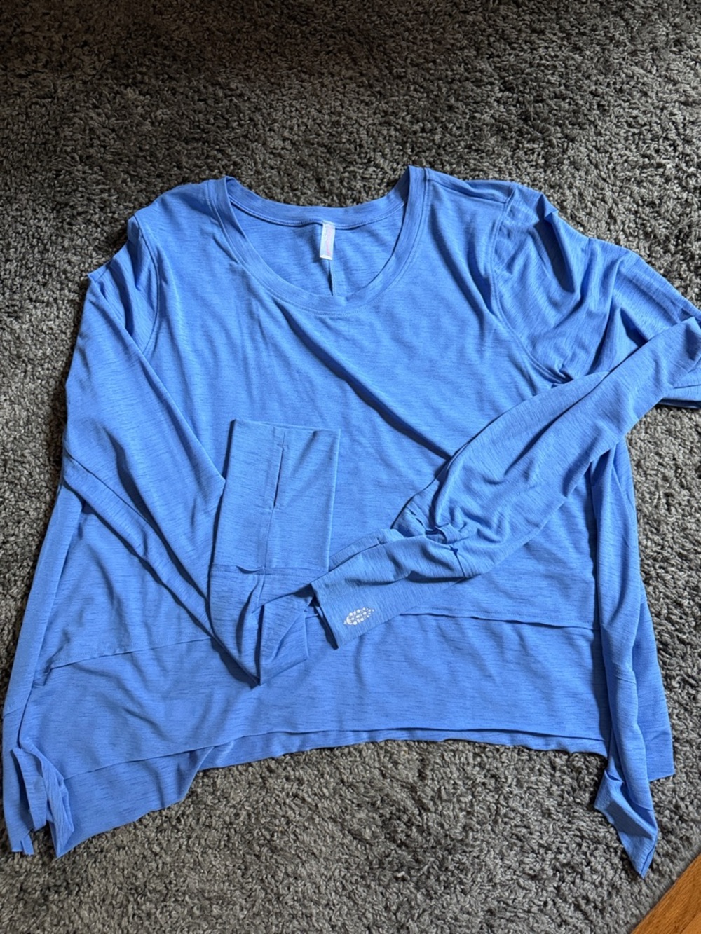 FP Movement by Free People Tempo Long-Sleeve Pullover Top in Bay Breeze
